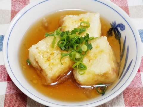 めんつゆで!揚げ出し豆腐